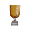 Amber Cut Glass Short Hurricane