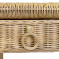 Calais Woven Rattan Desk Brass Hardware