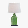 Amelia Green Table Lamp - bamboo chinoiserie style