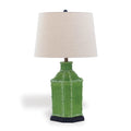 Amelia Green Table Lamp with linen shade