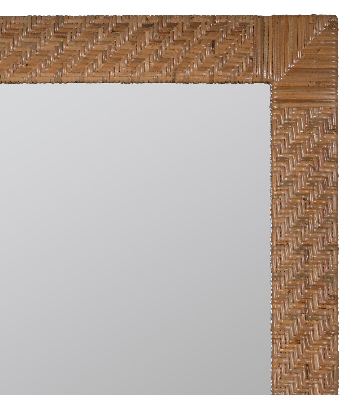 Amelia Woven Rattan Mirror texture closeup