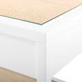 Andrea White Console Table corner closeup