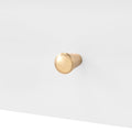 Andrea White Console Table gold hardware
