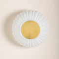Anne Fluted White Glass Flush Mount ceiling view