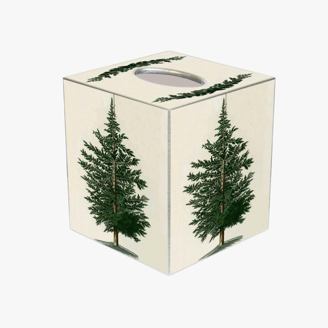 Antique Christmas Tree Tissue Box Cover