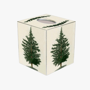 Antique Christmas Tree Tissue Box Cover