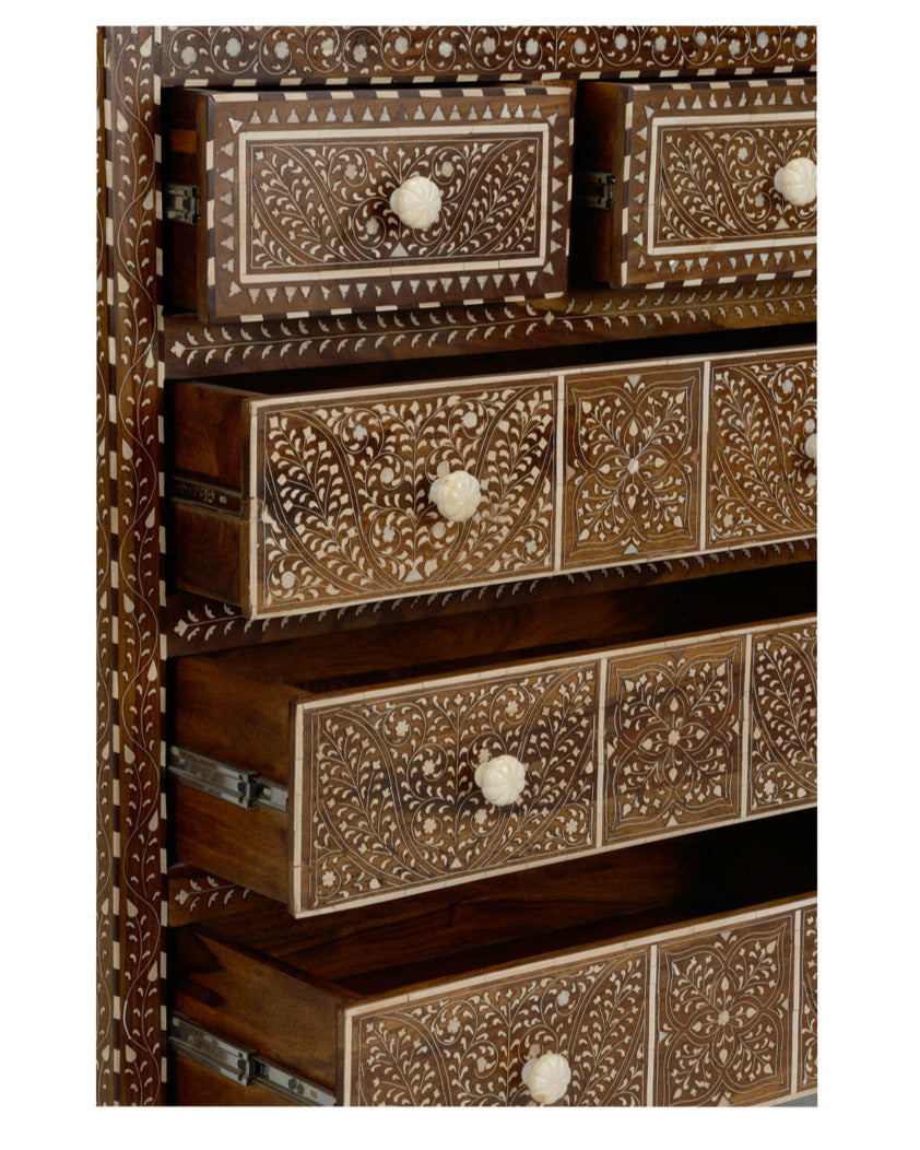 Aryana Inlay Chest - open drawer details