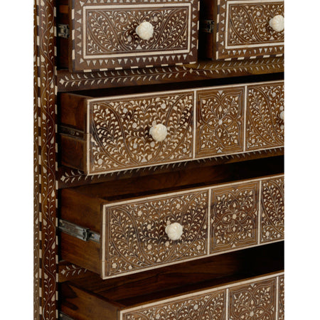 Aryana Inlay Chest - open drawer details