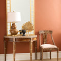 Aryana Inlay Side Chair and demilune console table