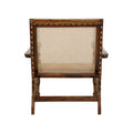 Aryana Inlay and Woven Cane Lounge Chair back view