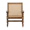 Aryana Inlay and Woven Cane Lounge Chair front view