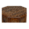 Aryana Mother of Pearl Inlay Side Table closeup