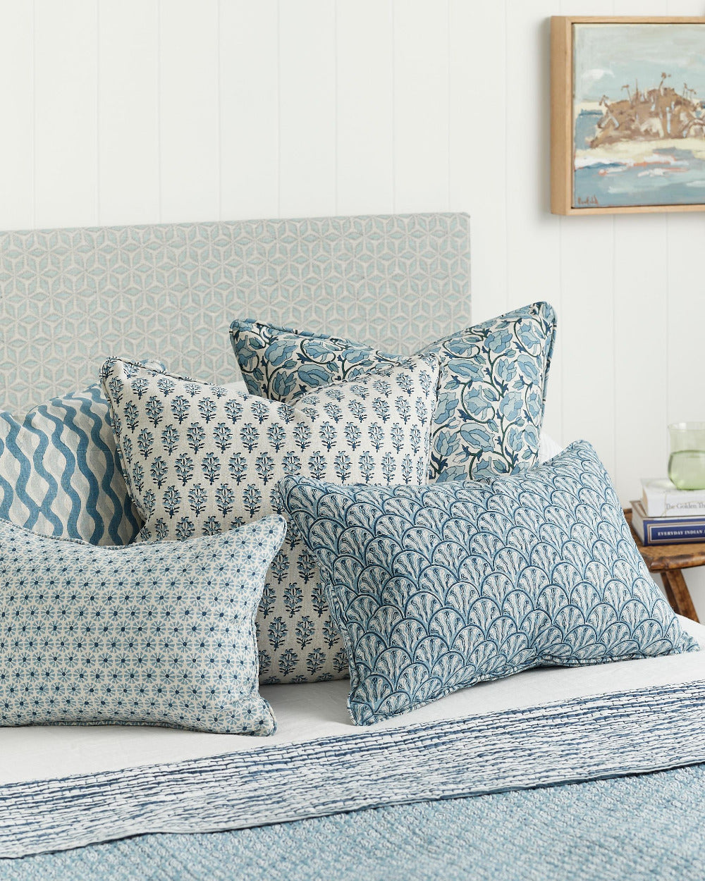 Baku Azure Lumbar Pillow Cover - Walter G Pillows - Dear Keaton