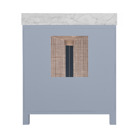 Ashton Light Blue Vanity back cutout view