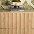 Astor Cerused Oak Dresser - fluted drawer fronts