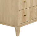 Astor Cerused Oak Nightstand - corner leg detail