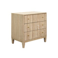 Astor Cerused Oak Nightstand - fluted drawer fronts