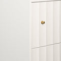 Astor Matte White Lacquer Double Dresser corner closeup