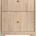 Astor Oak Side Table - fluted drawer front details