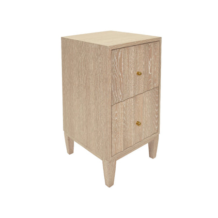 Astor Oak Side Table - fluted drawer fronts