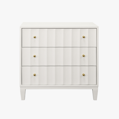 Astor White Lacquer Nightstand