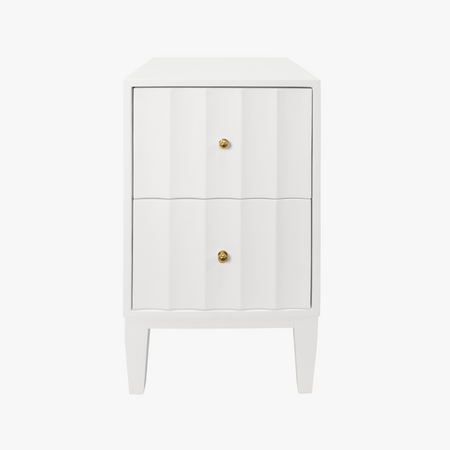 Astor White Lacquer Side Table