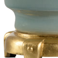 Audrey Sea Mist Table Lamp Gold Base details