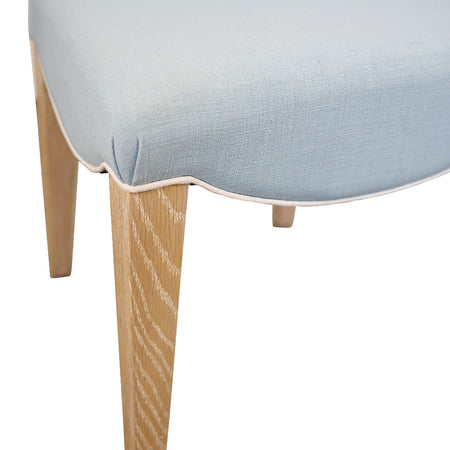 Aveline Light Blue Dining Chair cerused oak legs