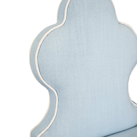 Aveline Light Blue Dining Chair closeup