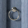 Biarritz Navy Grasscloth Side Table ring pull
