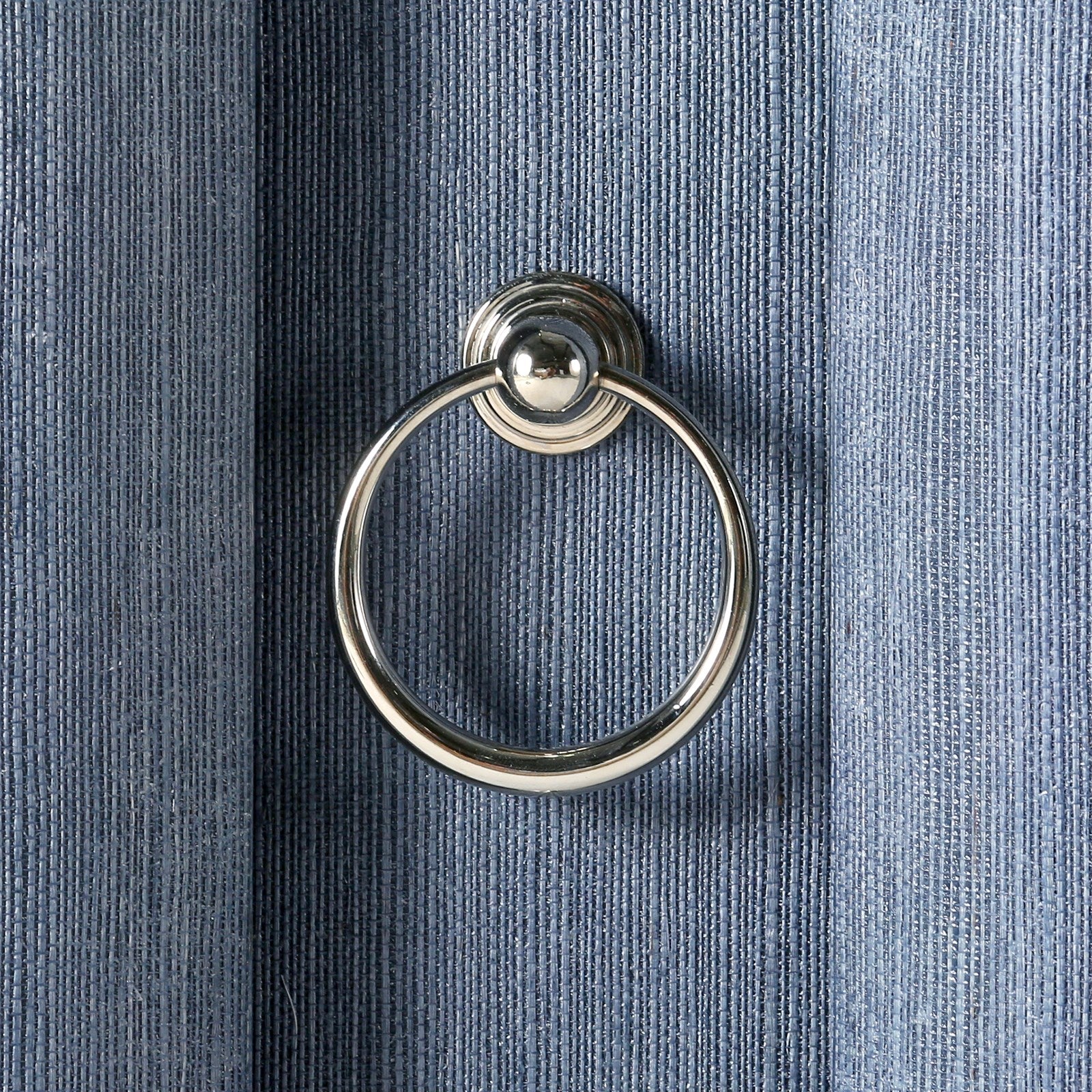 Biarritz Navy Grasscloth Side Table ring pull