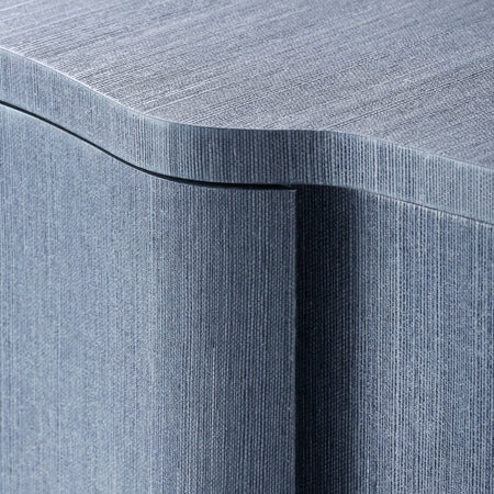 Biarritz Navy Blue Grasscloth Texture Closeup