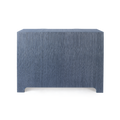 Biarritz Navy Blue Three Drawer Grasscloth Chest back view
