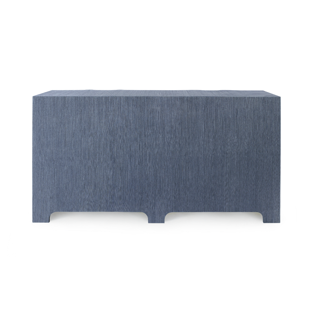 Biarritz Navy Grasscloth Dresser - finished back