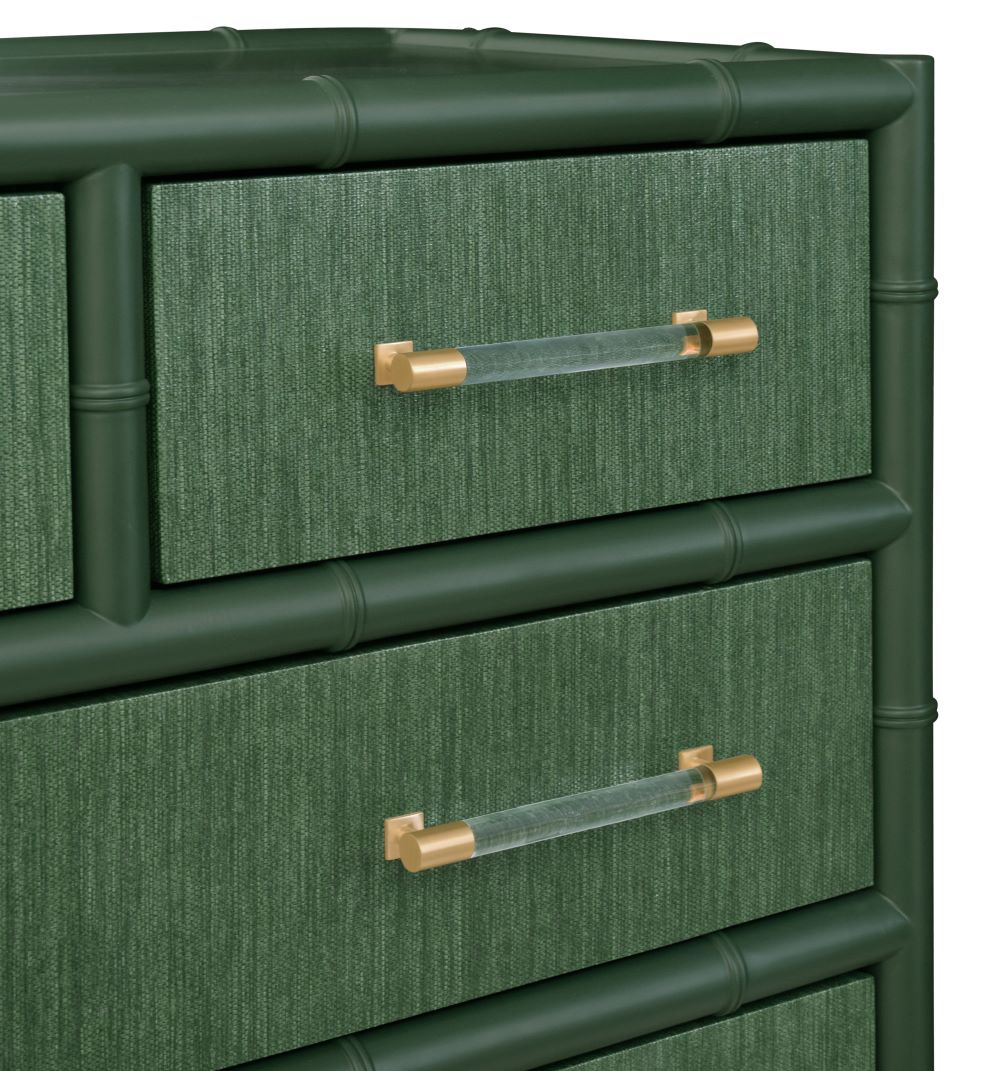 Blakewell Forest Chest grasscloth drawer fronts