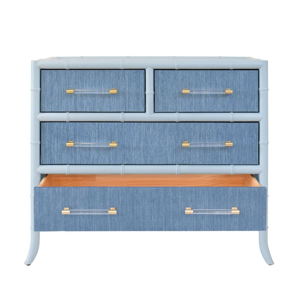 Blakewell Blue Chest - with open drawer