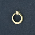 Blaine Navy Side Table Brass Ring Hardware