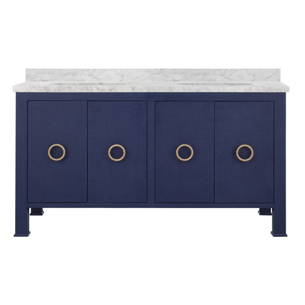 Brooklyn Navy Double Vanity with marble top