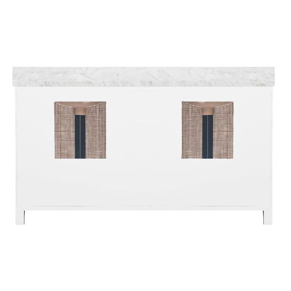 Ashton White Double Vanity back cutouts