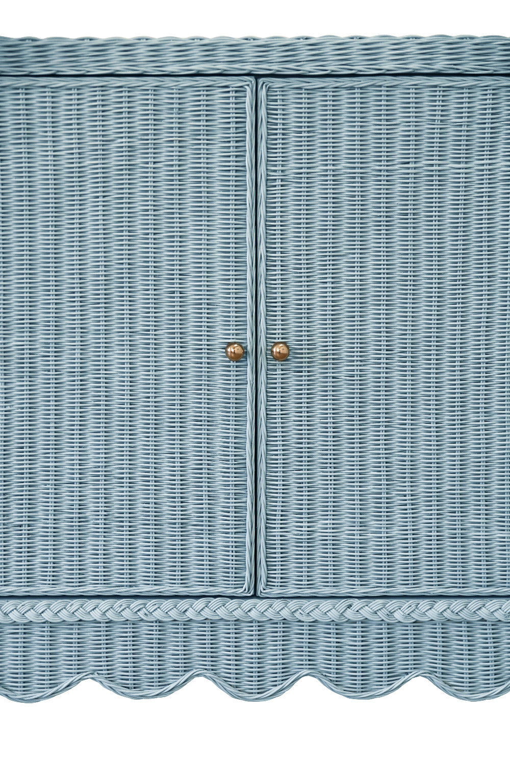 Bailey Light Blue Buffet - Four Door Rattan Cabinet - Dear Keaton