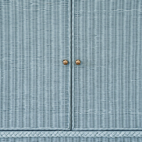 Bailey Light Blue Buffet - Four Door Rattan Cabinet - Dear Keaton