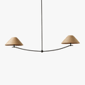 Bainbridge Linear Pendant - iron and seagrass