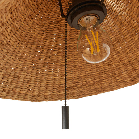 Bainbridge Table Lamp seagrass shade and bulb