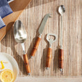 Bamboo Handle Stainless Steel Bar Tool Set styled with lemons
