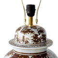 Bamboo Leaves Temple Jar Lamp closeup