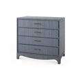 Banbury Denim Blue Textured Grasscloth Chest 