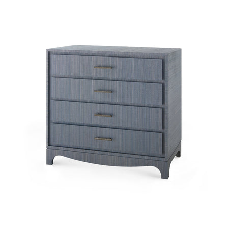 Banbury Denim Blue Textured Grasscloth Chest 