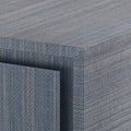 Banbury Denim Blue Textured Grasscloth Chest corner closeup