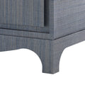 Banbury Denim Blue Textured Grasscloth Chest curved leg detail