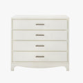 Banbury Sand White Grasscloth Chest - four drawers